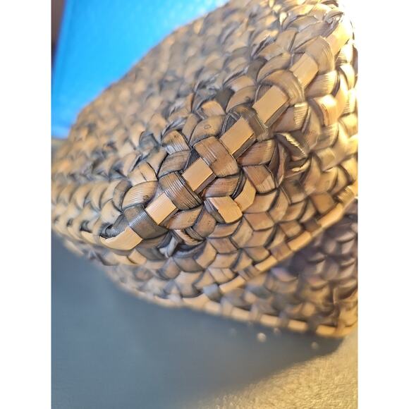 Vintage Woven Grass‎ Basket With Cover. Farmhouse, Sewing. - Picture 3 of 16